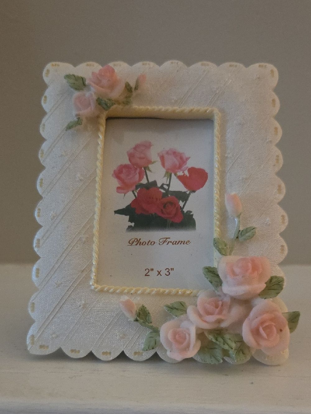 Ceramic Floral Photo Frame